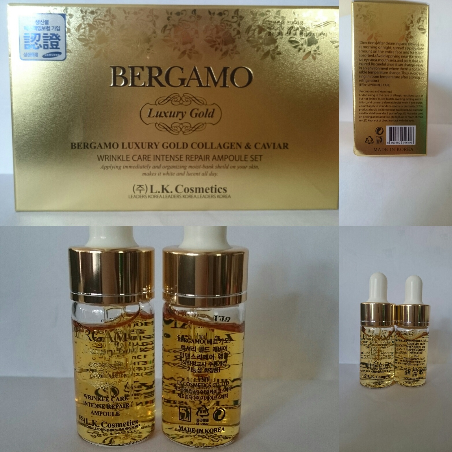 serum bergamo luxury gold collagen & caviar